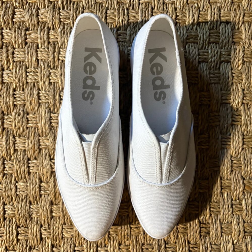 NWT Keds Point Slip Canvas platform sneakers in White - Picture 4 of 12